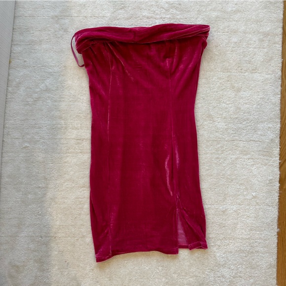 Velvet strapless dress - small - Picture 4 of 5